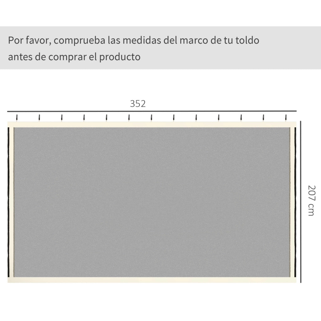 Pannelli Laterali per Gazebo ¨C Minimal ¨C Grigio 3.5x2 m