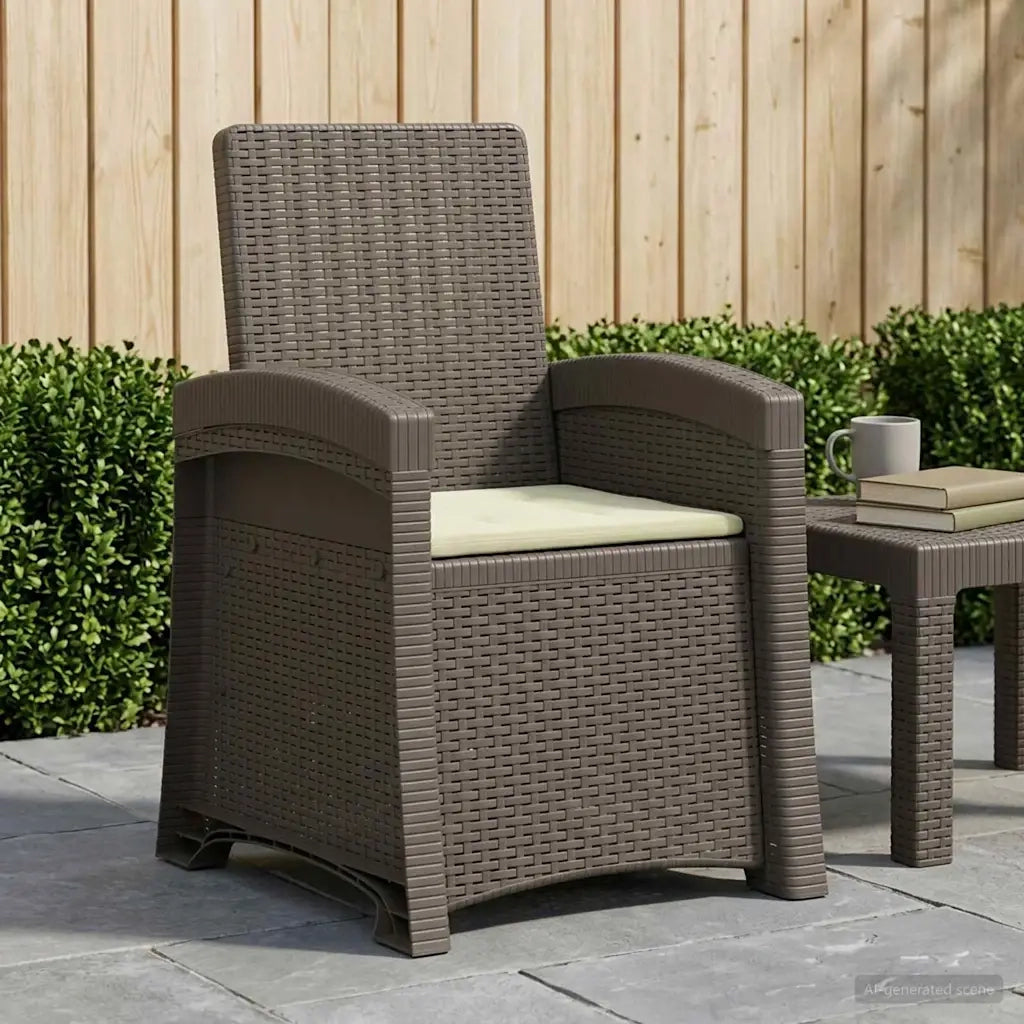 Sedia da giardino reclinabile effetto rattan 8012012