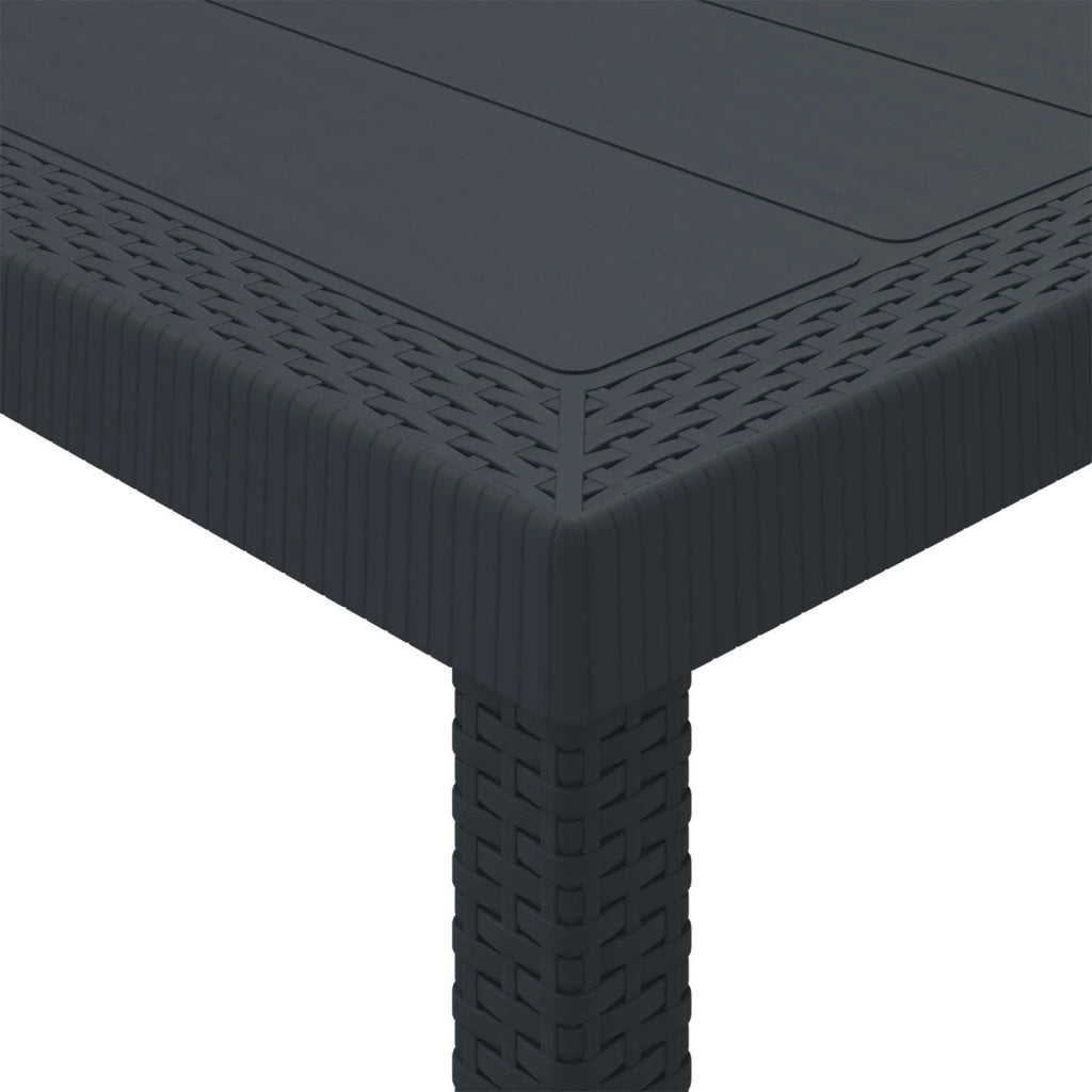 Tavolo da Giardino Antracite 150 x 100 x 73 cm polyrattan 871684