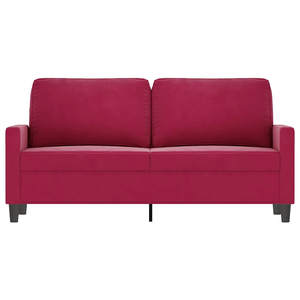 Divano a 2 Posti-Sofa 2 Posti Rosso Vino 140 cm in Velluto 951050
