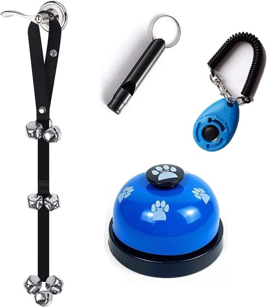 Segnali allarmanti per la toilet training - 4-pack di campanelli per cani adattabili con clicker e flauto