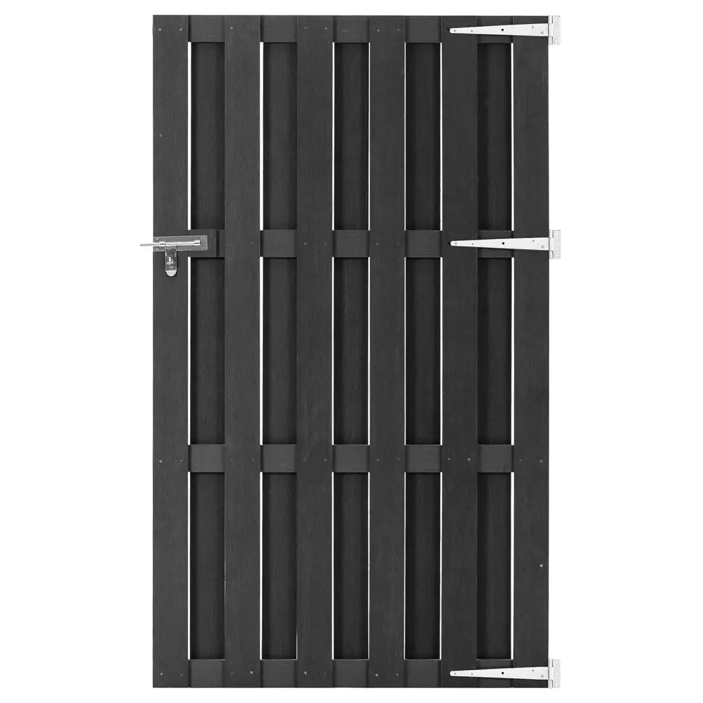 Cancello da Giardino in WPC 100x180 cm Grigio 318105