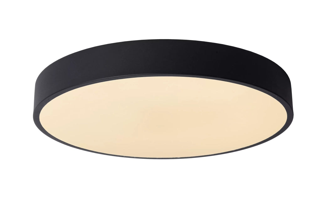 Plafoniera LED rotonda 40 cm 24W nera Lucide UNAR dimmerabile