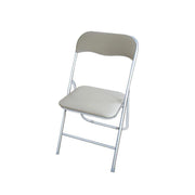 Set di 6 Sedie Pieghevole Monocolore Beige Pvcon Metallo 44x45x79