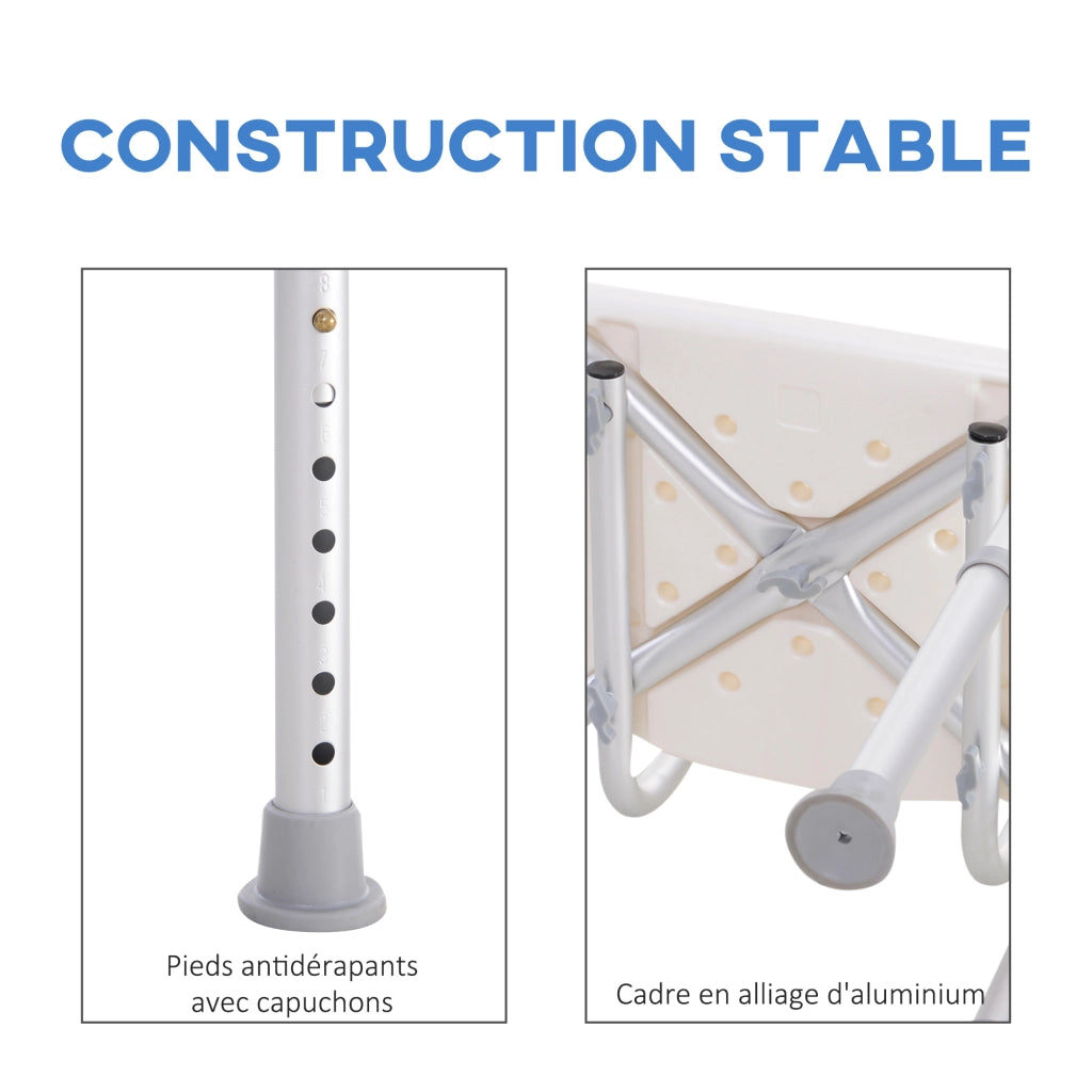 Sgabello da Doccia Ergonomico ¨C Minimal ¨C Altezza Regolabile Bianco