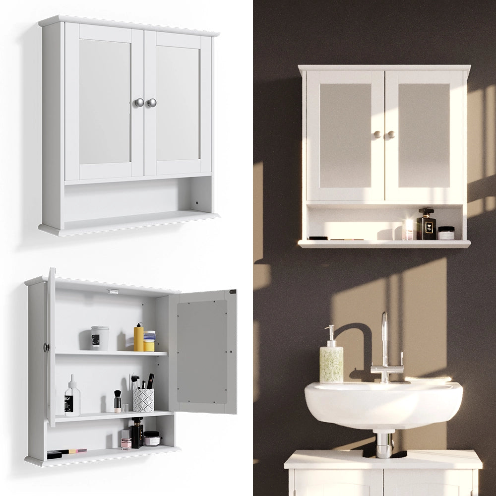 Vicco Specchio contenitore bagno Bianco 56 x 58 cm