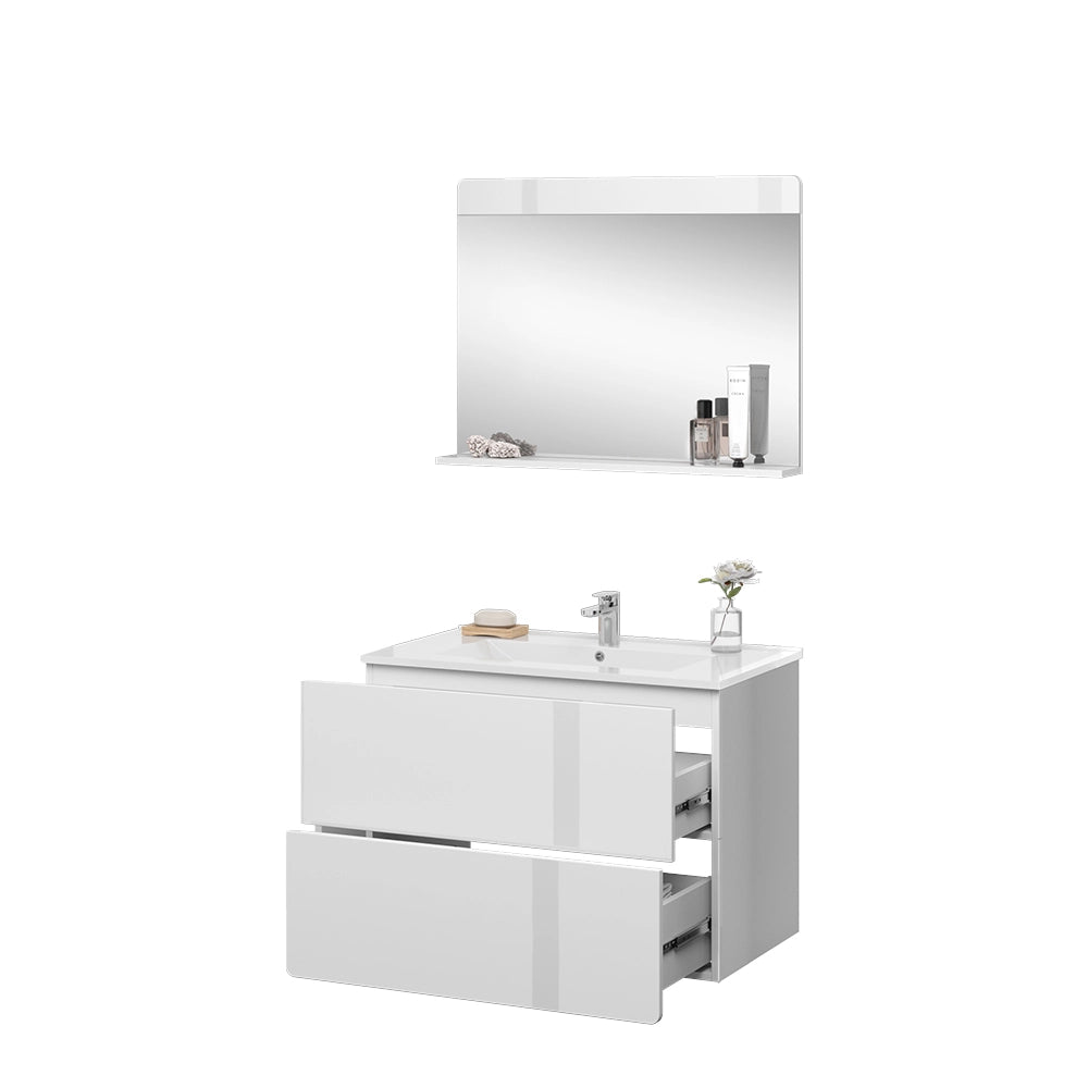 Vicco Set di mobili da bagno Bianco lucido 3 parti