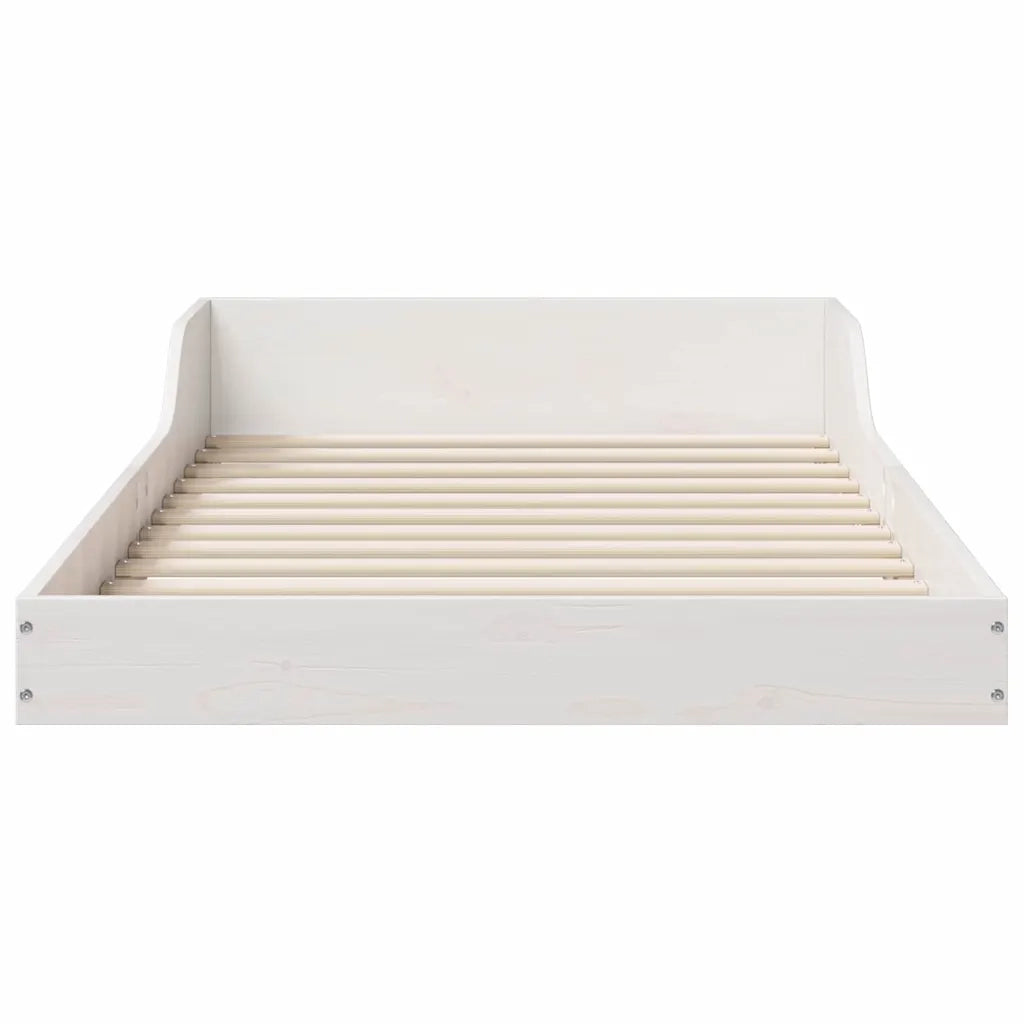 Struttura del letto-Giroletto-Rete del Letto Bianco 100 x 220 cm Pino massello 472475