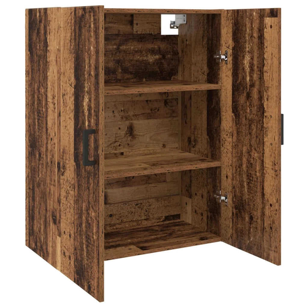 Mobiletto a muro 2 pcs Legno vecchio 69,5 x 34 x 90 cm 3394506