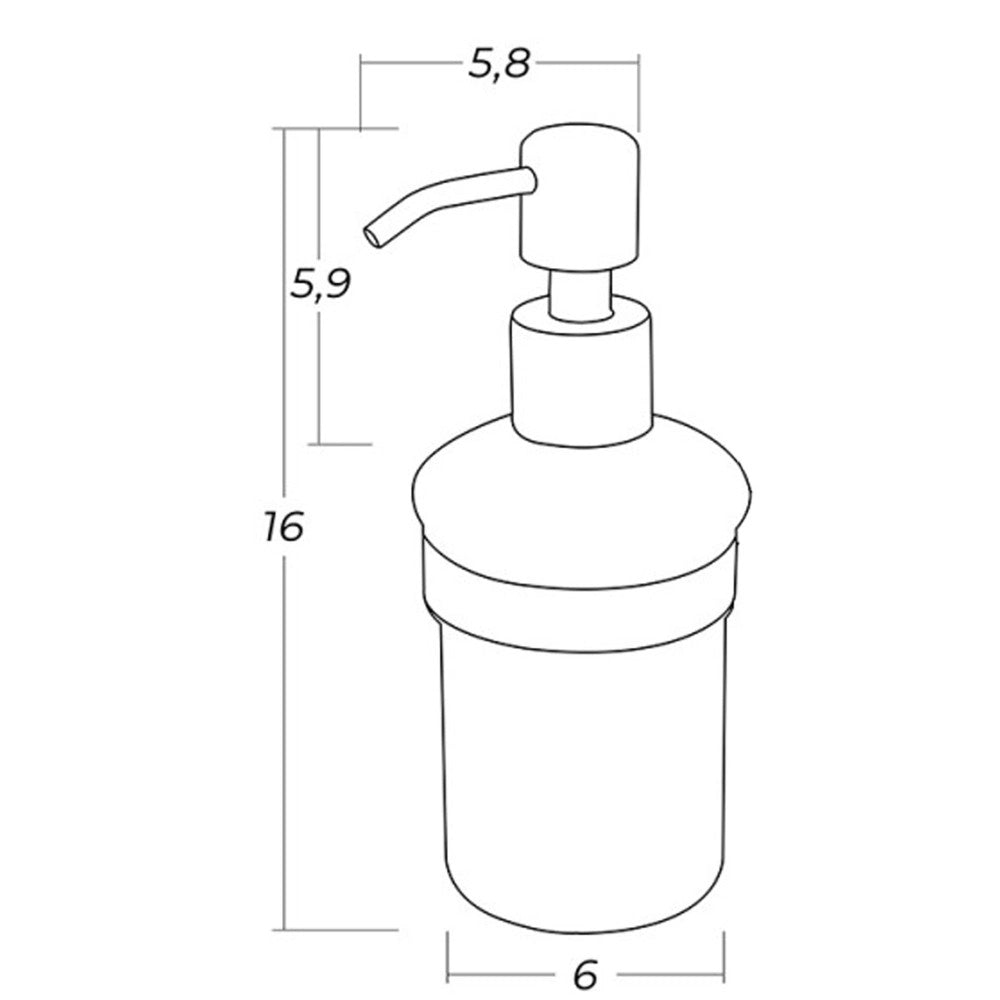 Trade Shop - Ricambio Dispenser Porta Sapone Liquido In Vetro Satinato Bagno Accessori -