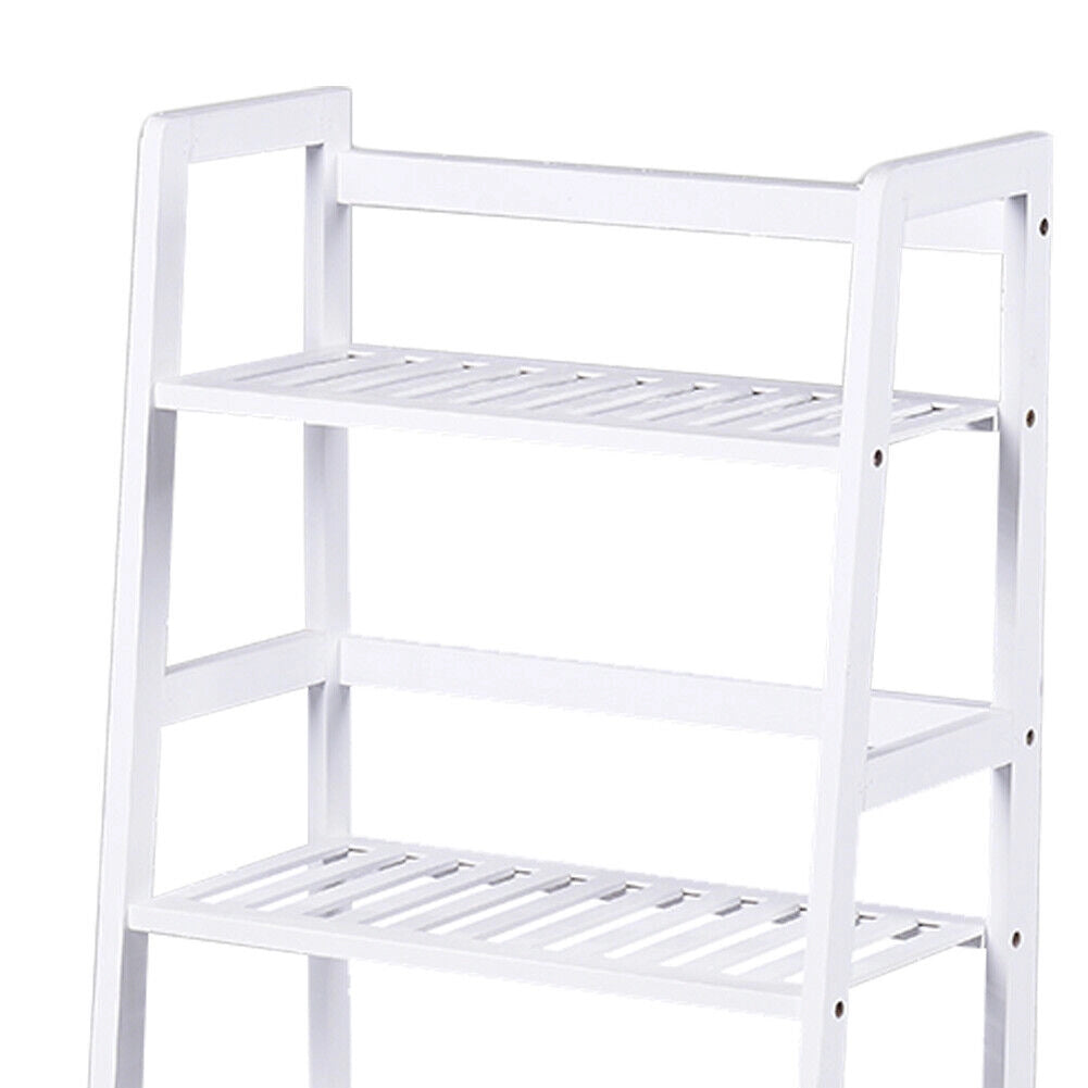 Libreria Scaffale Multiuso in Legno di Bambu 4 Ripiani 116x48x32cm Casa Ufficio