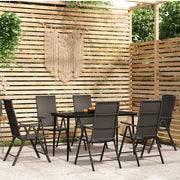 Set da Pranzo da Giardino 7 pz Nero 3099110