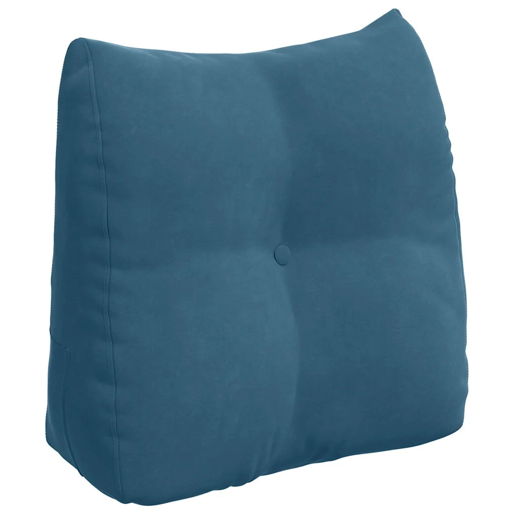 Cuscino per Schiena | Cuscino dorsale Blu 45 x 24 x 50 cm Velluto