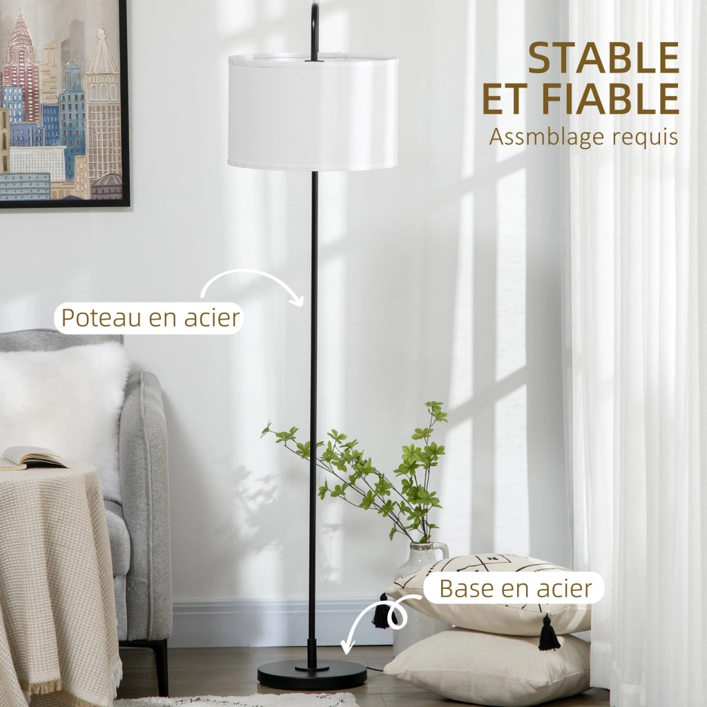 Lampada da terra ¨C Minimal ¨C nero metallo 64x38x163.5 cm