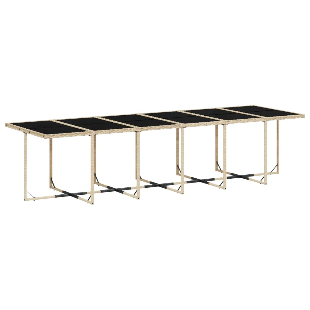 Set da Pranzo da Giardino 17 pz con Cuscini Beige in Polyrattan 3277773