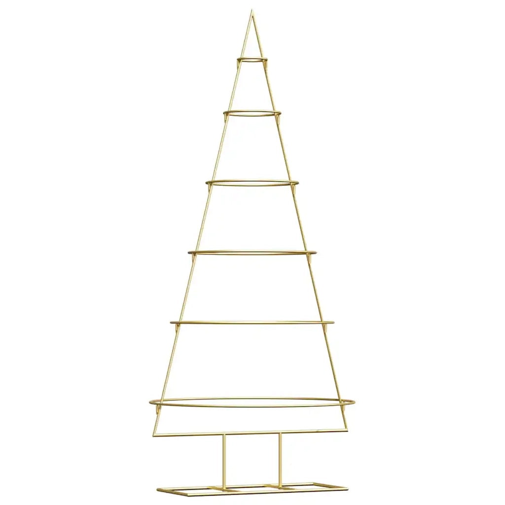 Albero di Natale in metallo con supporto Oro 148 cm 42019154