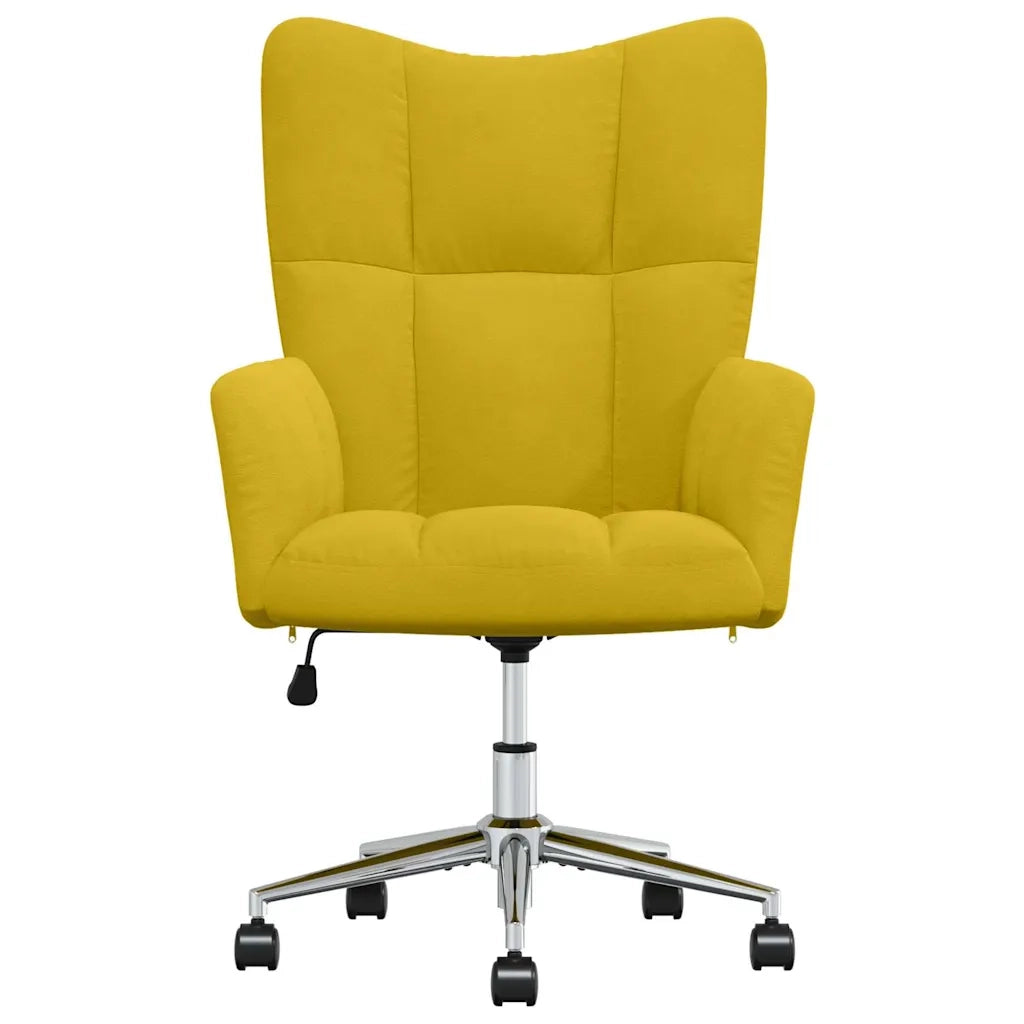 Poltrona Relax | Sedia Relax Giallo Senape in Velluto