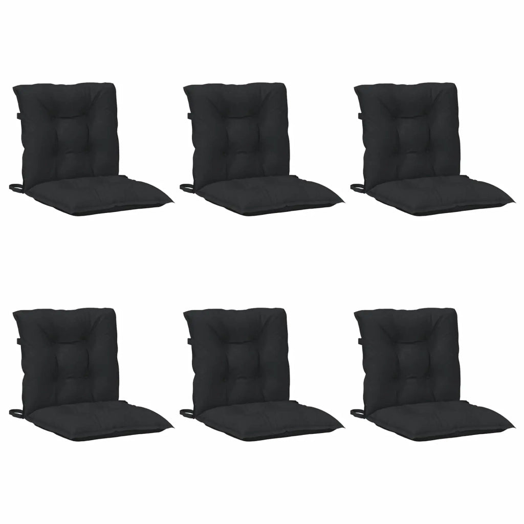 Set di Cuscini per Sedia Bassa 6 pcs Melange Nero 4002402