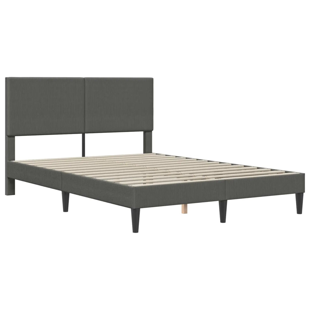 Struttura del letto-Giroletto Grigio Scuro 120 x 200 cm Tessuto in Cords