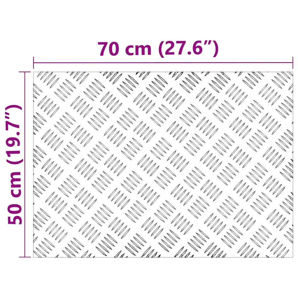Gradini per Scale 2 pcs Argento 70 x 50 cm Alluminio 4104351