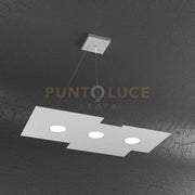 PLATE SOSPENSIONE 3+2 LUCI BIEMISSIONE GRIGIO 1129-S3 R+2-GR
