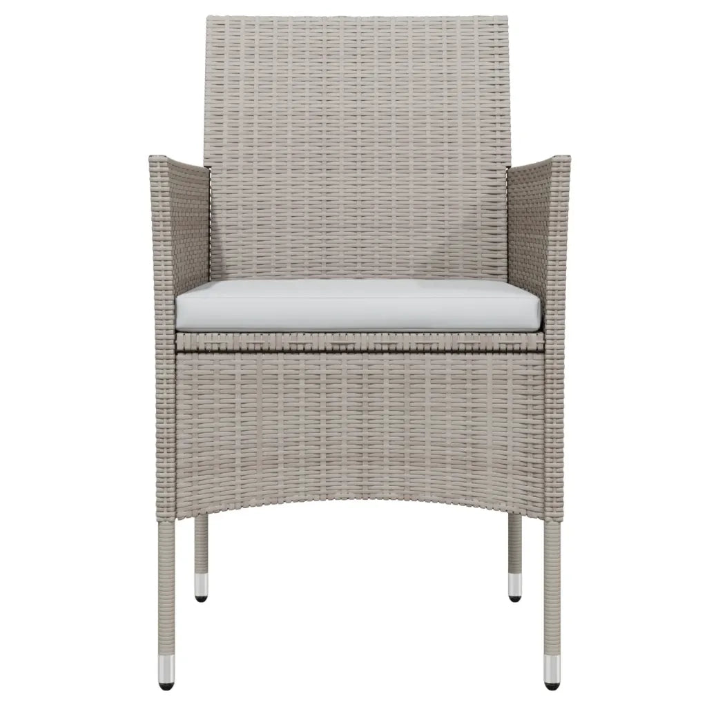 Set da Pranzo da Giardino 5 pz con Cuscini Beige e Nero 3099319