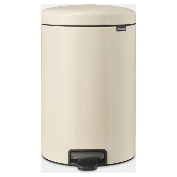 Brabantia 149948 NewIcon Pattumiera a Pedale 20 L Chiusura Soft-Touch Secchio Interno Rimovibile Base Antiscivolo Blocco Antiribaltamento colore Soft Beige