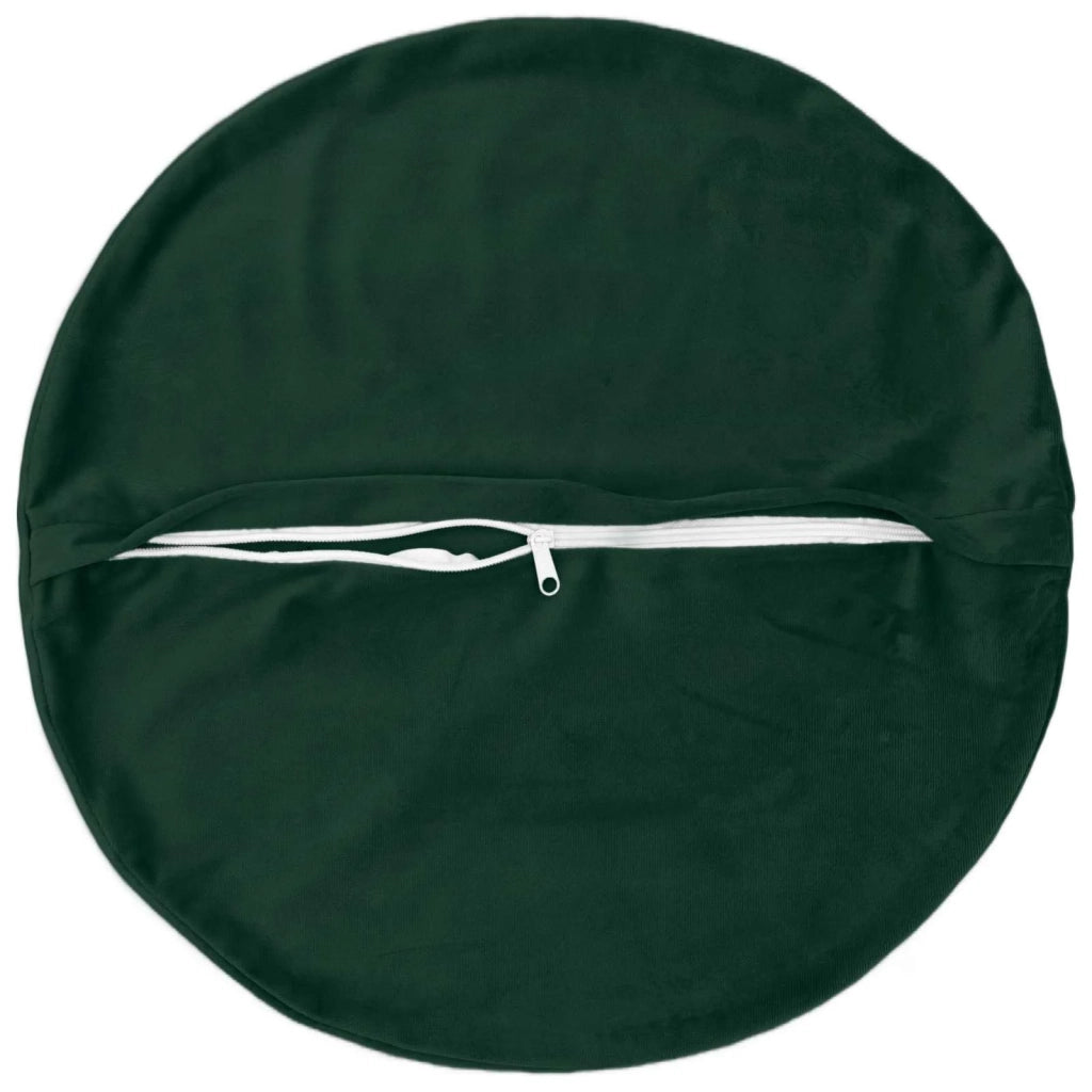 Federa 2 pcs HEERLEN Verde Scuro Ø 50 cm Velluto 922539