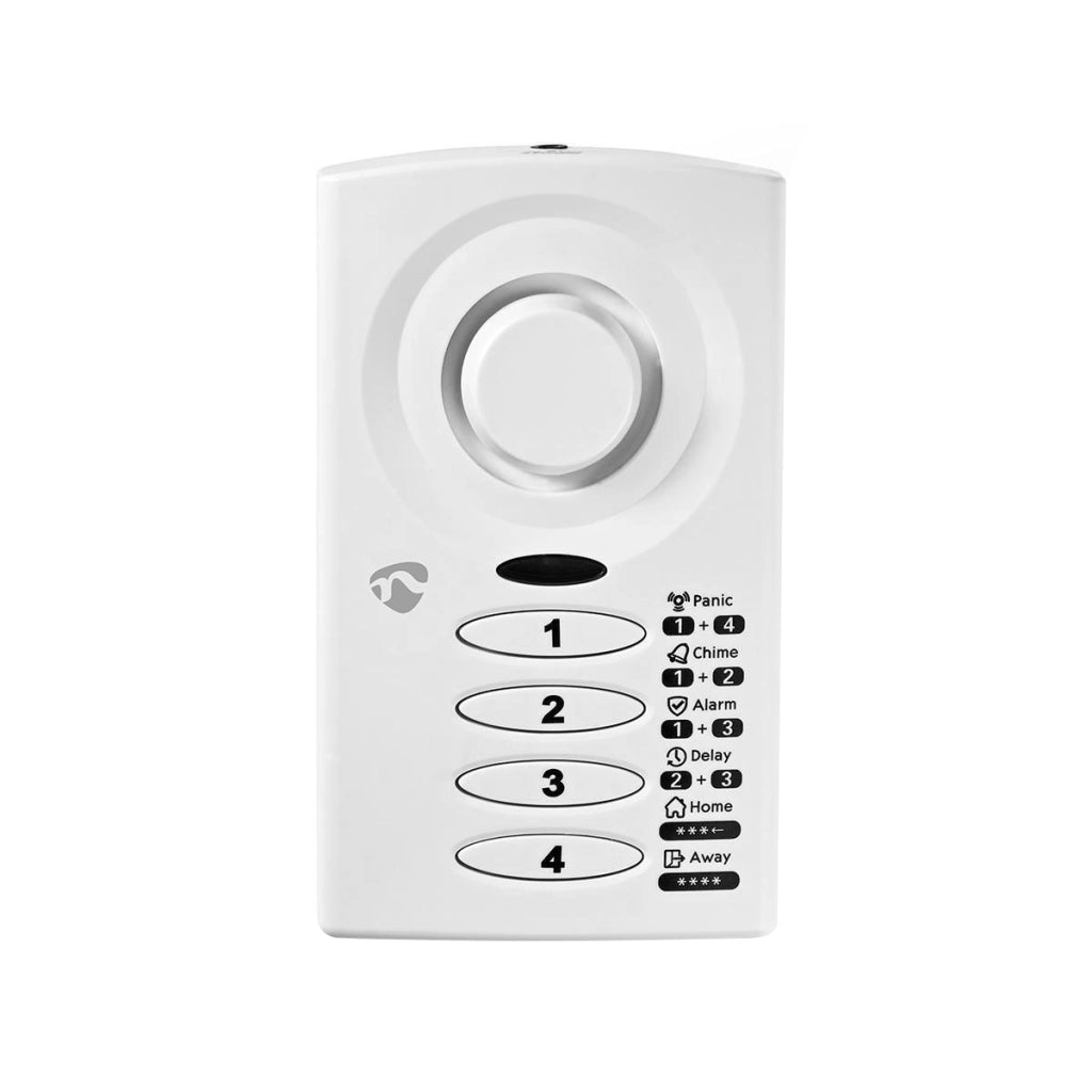 Allarme per porte e finestre con tastiera, sirena da 85 dB, sensore magnetico Bianco Nedis