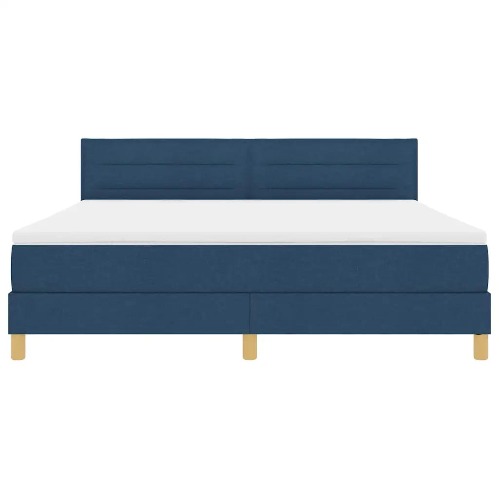 Letto a molle con cuscino con testiera Blu 180 x 200 cm Tessuto 3338866