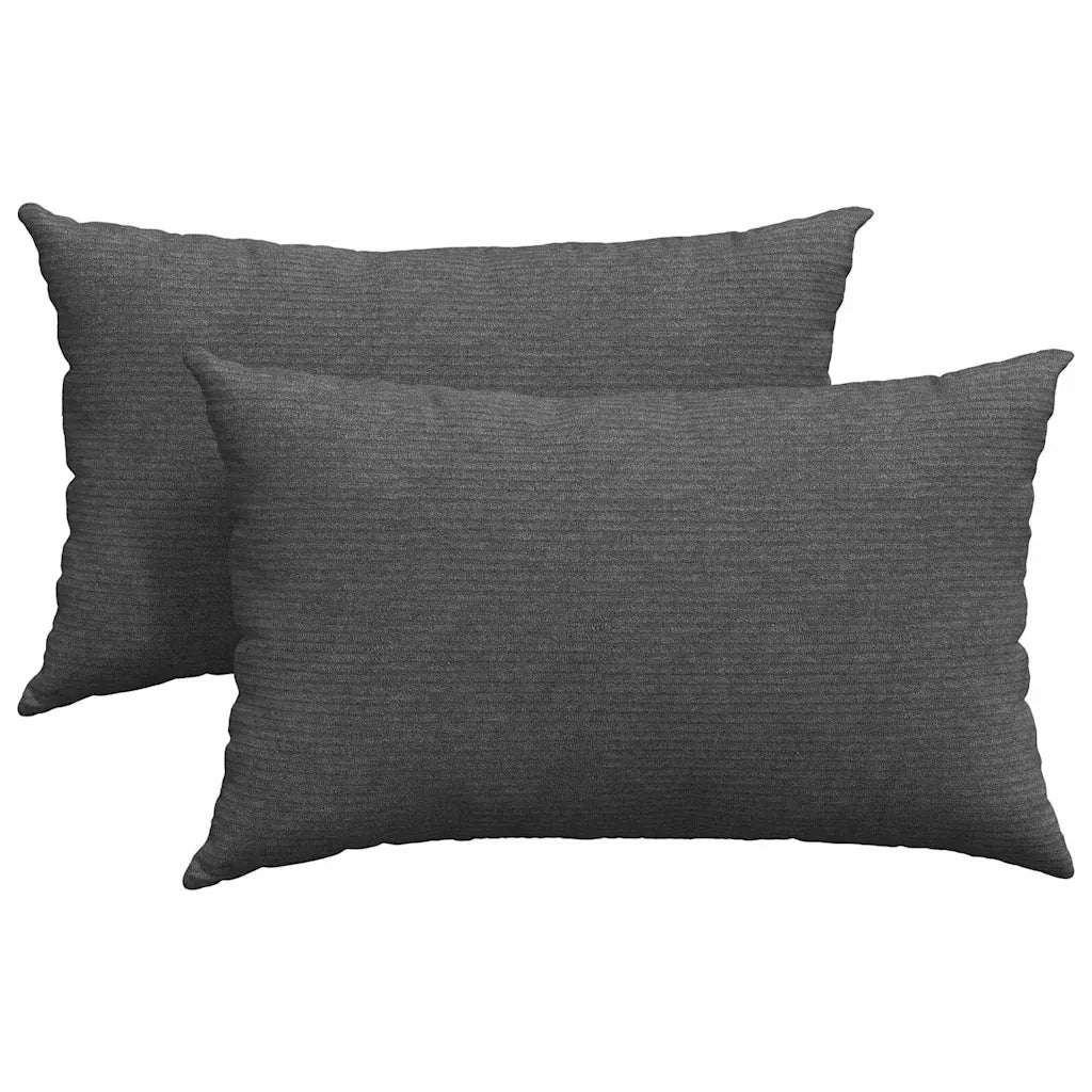 Cuscini da Divano 2 pz-Set di 2 Cuscini per Sofa Grigio scuro 50 x 30 cm 787572