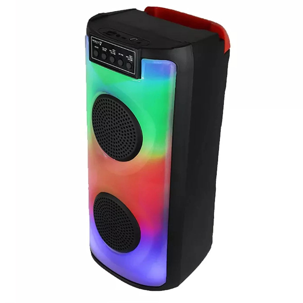 Trade Shop - Cassa Altoparlante Speaker Con Microfono Per Karaoke Giochi Luce Led Usb Aux 20w -