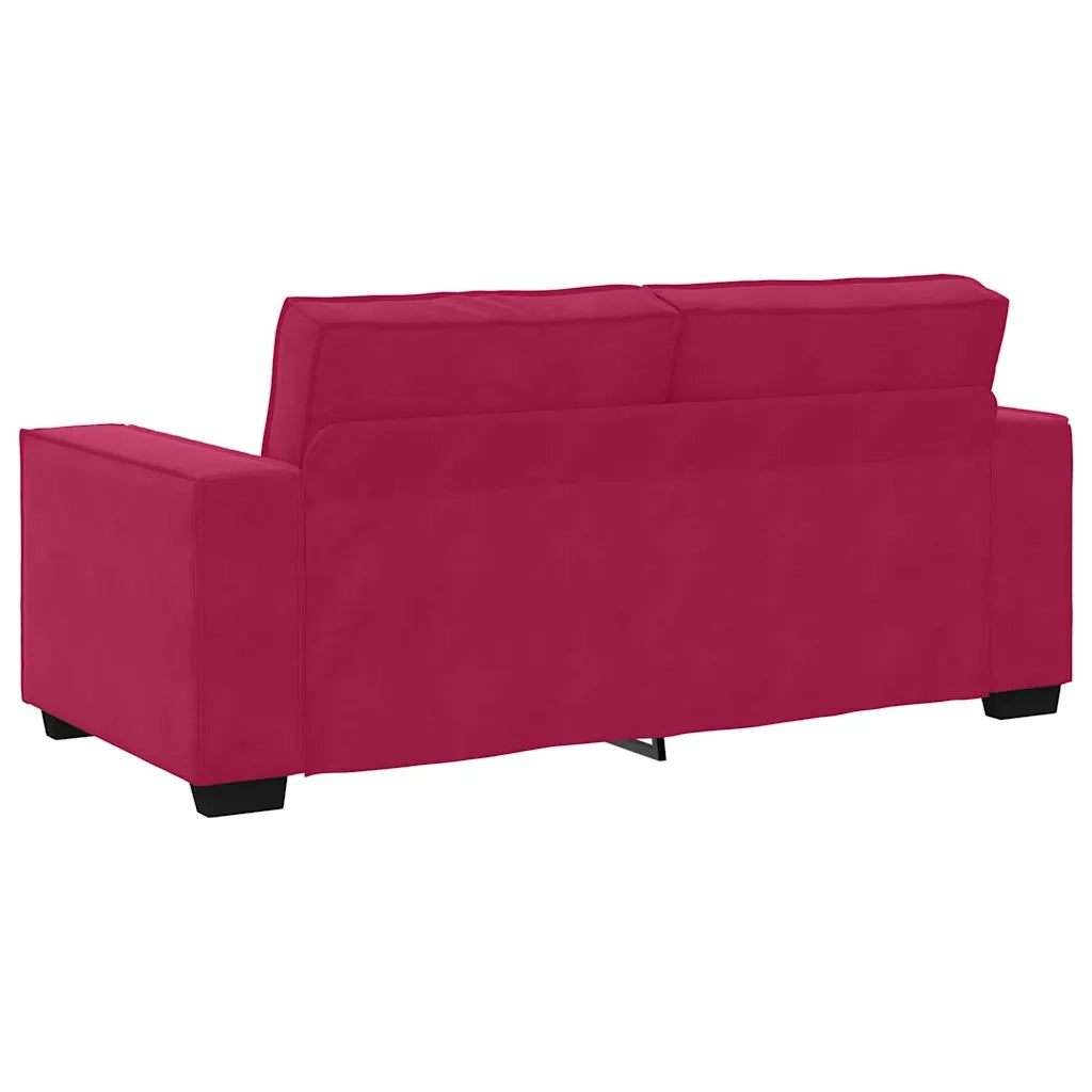 Divano a 2 Posti Rosso Vino 180x78x84 cm in Velluto 4105024