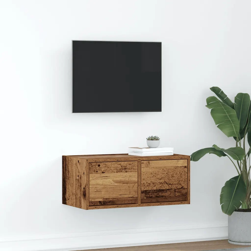 Mobile Porta TV-Mobile per TV-Credenza TV Legno Antico 60x31x25,5 cm Legno Multistrato