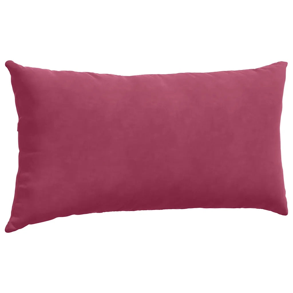 Cuscini da Divano 2 pz-Set di 2 Cuscini per Sofa Rosso Vino 80 x 40 cm Tessuto in Cords
