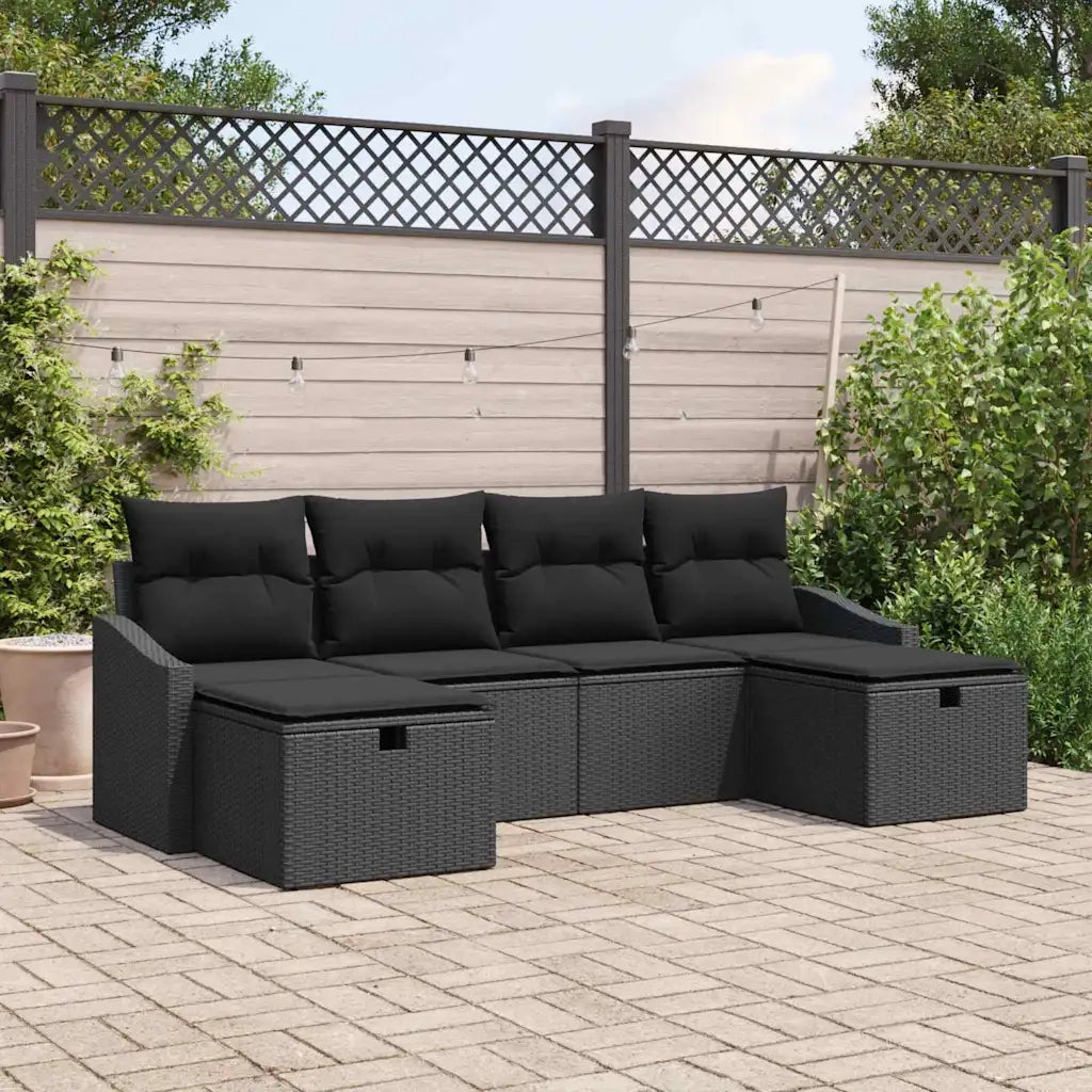 Set di divani con cuscino 6 pcs polyrattan 3360654