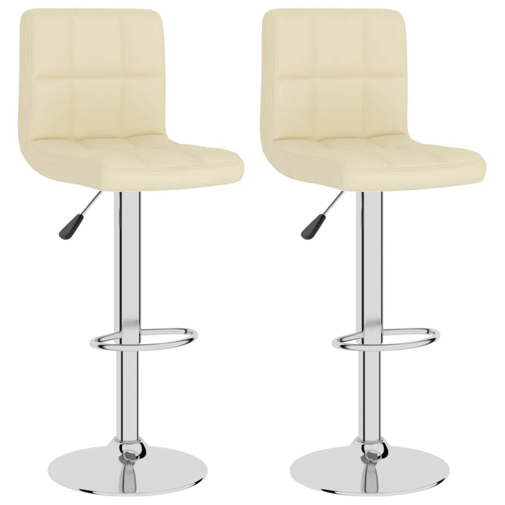 Sgabelli da Bar 2 pz Crema in Tessuto 334241