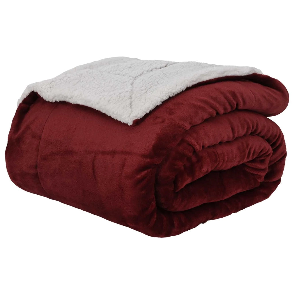 Coperta Rosso Bordeaux 150 x 200 cm Panno