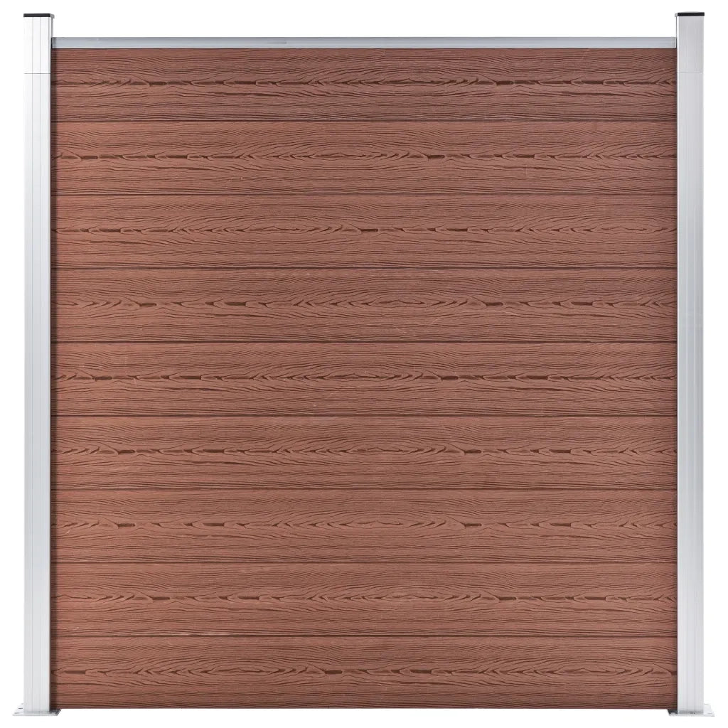 Pannelli Recinzione 8 Quadrati 1 Inclinato 1484x186cm Marrone 3053222