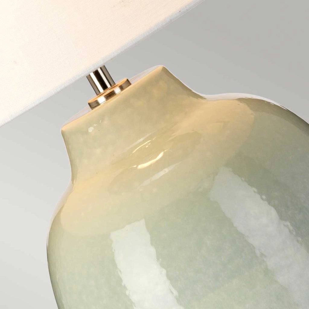 Lampada da tavolo ceramica bianco/verde Chelsfield E27 Elstead