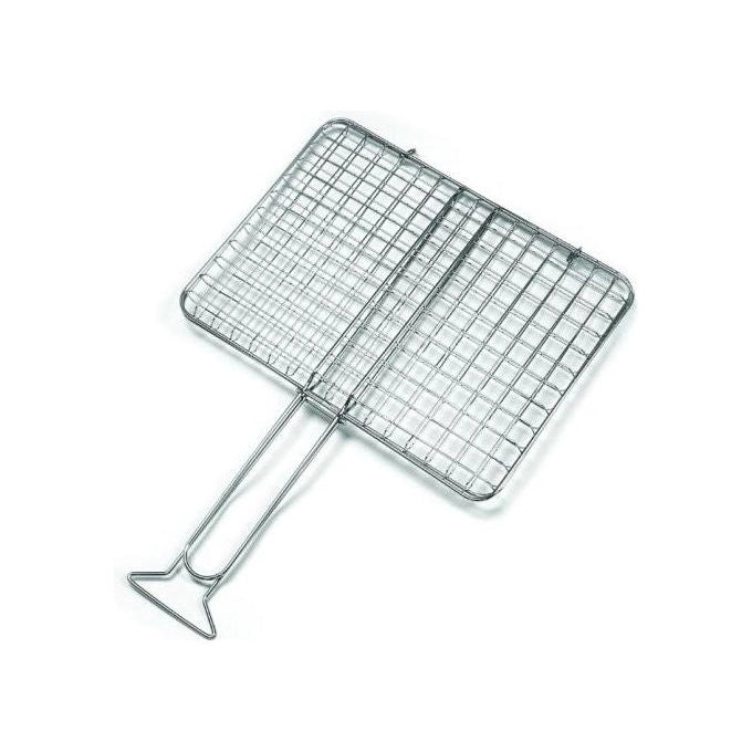 Sandrigarden 7911013 Graticola Doppia per Barbecue Acciaio Cromato Senza Piedi 270x370 mm