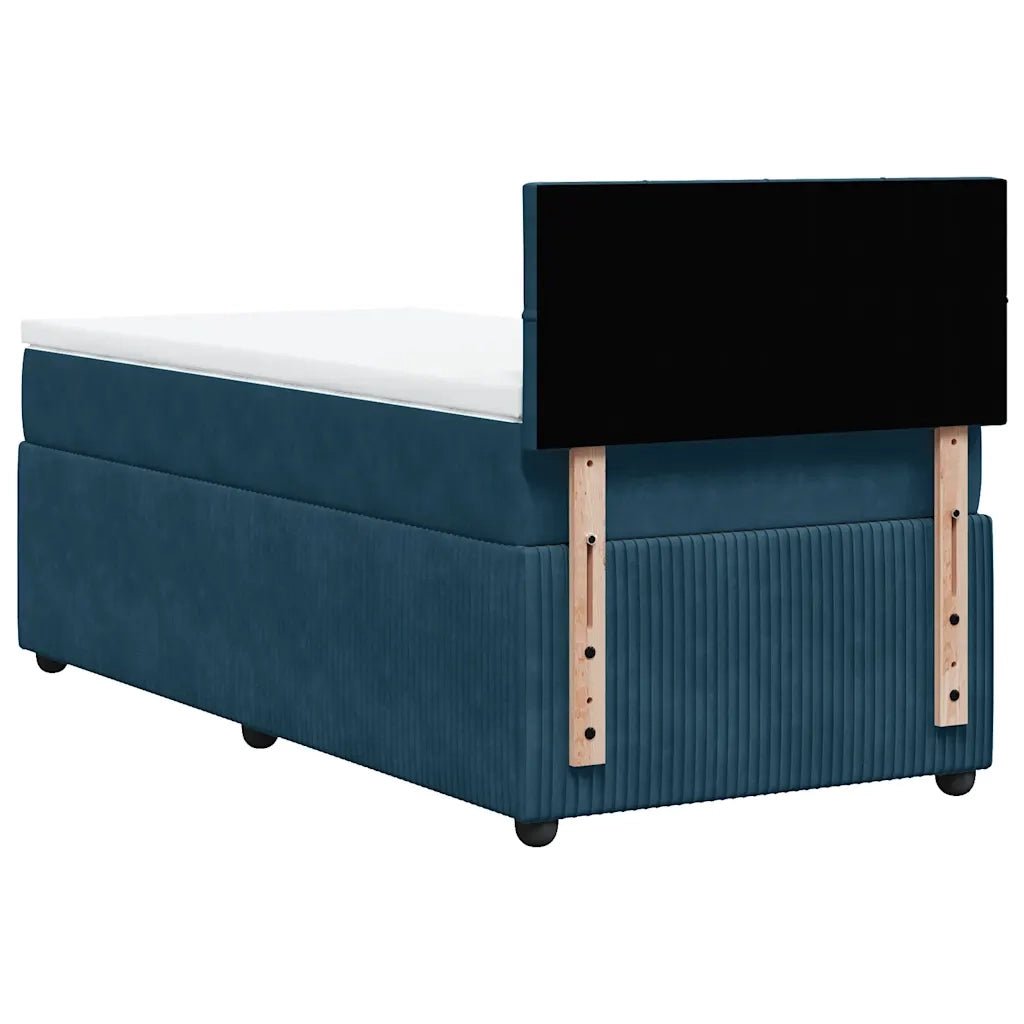 Giroletto a Molle con Materasso Blu 90x190 cm in Velluto 3287630