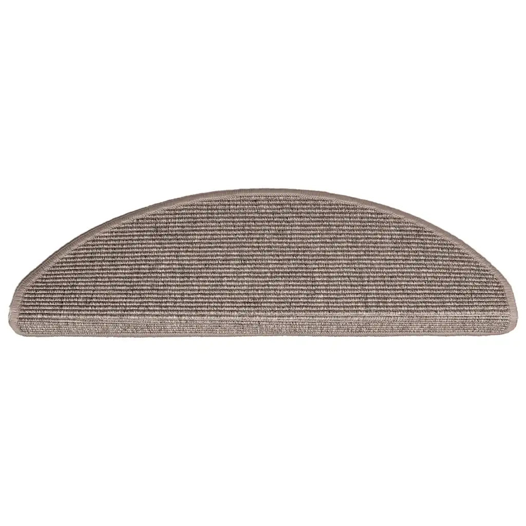 Tappetini per scale 15 pz 65x21x4 cm Beige scuro Semicircolari Grandi 326902