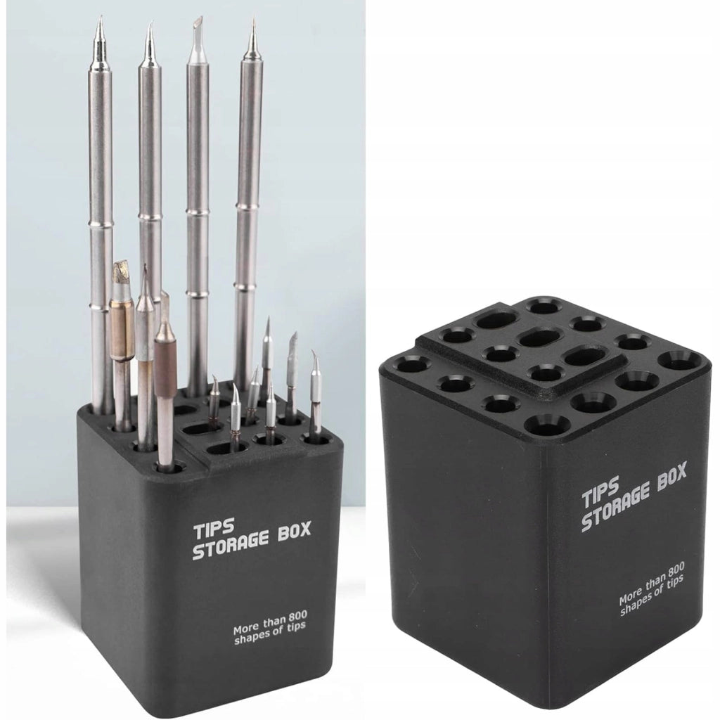 Organizer per Punte di Saldatura T12 C245 C210 C115 – Plastica Compatta | 16 Scomparti | Per Professionisti e Fai-da-te