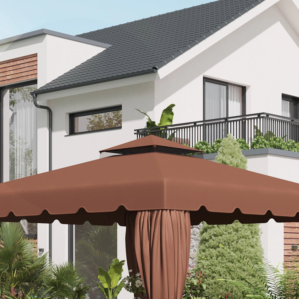 Tetto da Giardino 3x3 m ¨C Minimal ¨C Marrone
