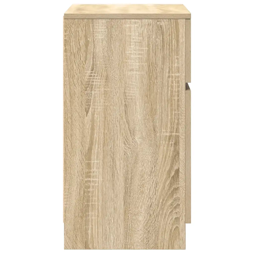 Set di 2 Comodini | Armadio da Notte | Mobiletto da notte Rovere Sonoma 39x35x65 cm in Legno Multistrato