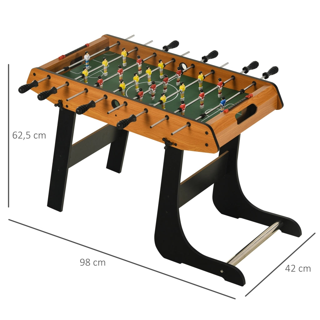 Tavolo da calcio balilla ¨C Minimal ¨C 98x42x62,5 cm legno naturale e nero