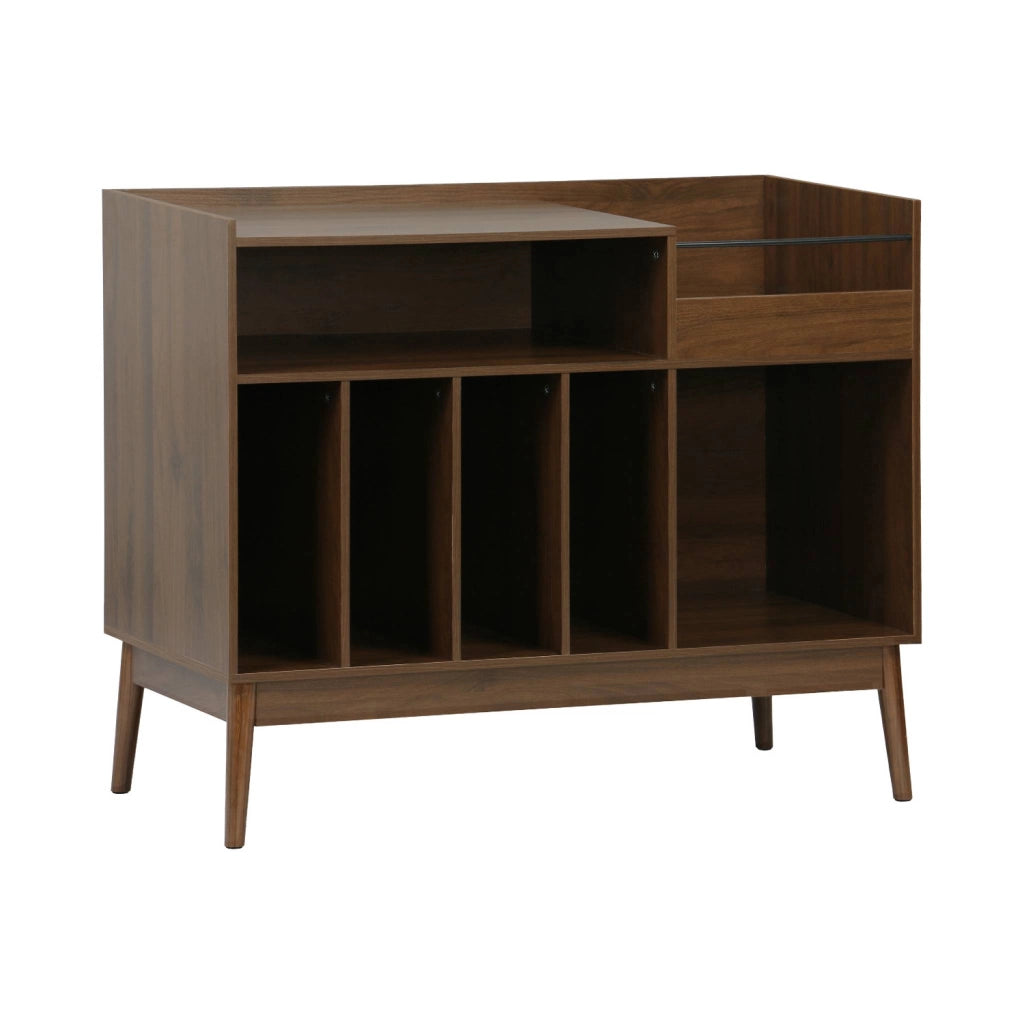 Mobili vintage per vinili effetto legno, marrone scuro
