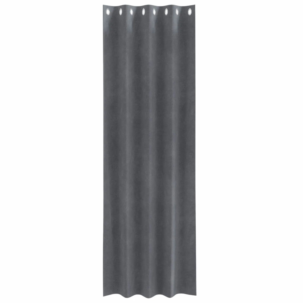 Tende Oscuranti | Tende Blackout 2 pz Grigio chiaro 140 x 245 cm Velluto