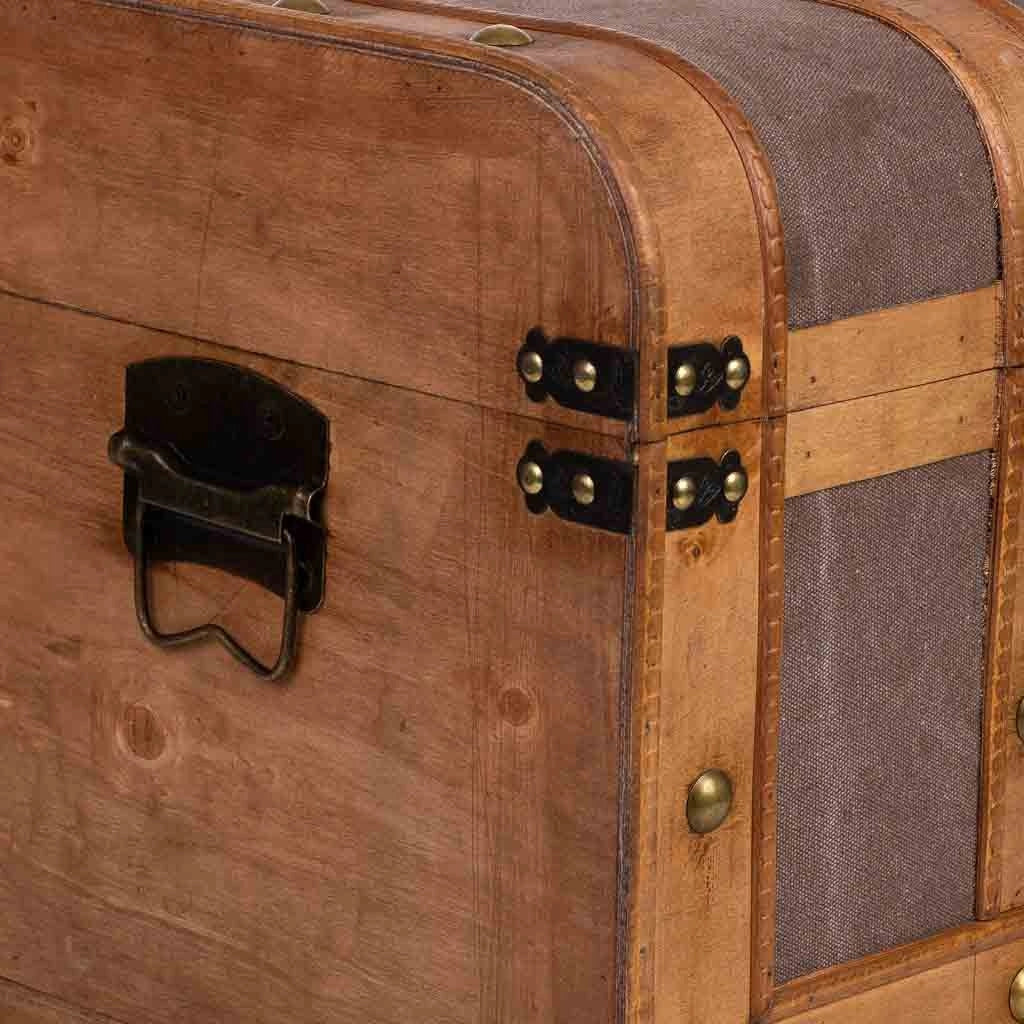Baule in legno marrone 60x33x36,5
